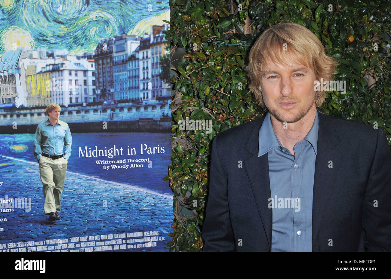 Owen Wilson a mezzanotte a Parigi Premiere presso la Academy of Motion Pictures a Los Angeles.a Owen Wilson  05 Red Carpet Event, verticale, STATI UNITI D'AMERICA, industria cinematografica, celebrità, fotografia, Bestof, arte cultura e intrattenimento, Topix celebrità moda / Verticale, meglio di, evento nella vita di Hollywood - California, moquette rossa e dietro le quinte, USA, industria cinematografica, celebrità, movie celebrità, personaggi televisivi, musica celebrità, fotografia, Bestof, arte cultura e intrattenimento, Topix, headshot, verticale, una persona, dall'anno , 2011, inchiesta tsuni@Gamma-USA.com Foto Stock