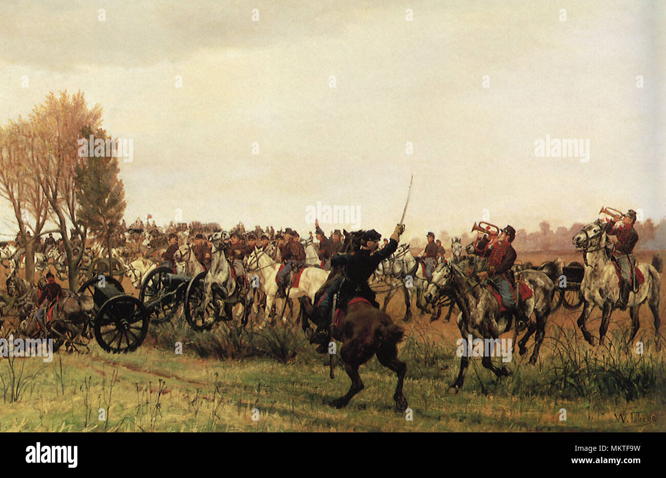 Artiglieria a cavallo di andare in battaglia, Pietroburgo, Virginia Foto Stock