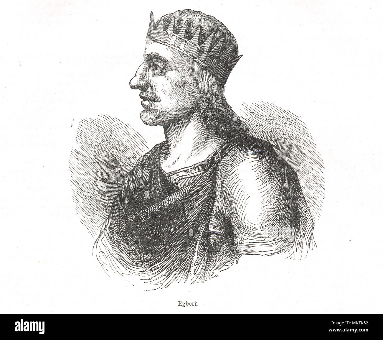Egberto, o Ecgberht, re del Wessex che hanno governato da 802-839. (Anche farro Ecgbert o Ecgbriht) Foto Stock