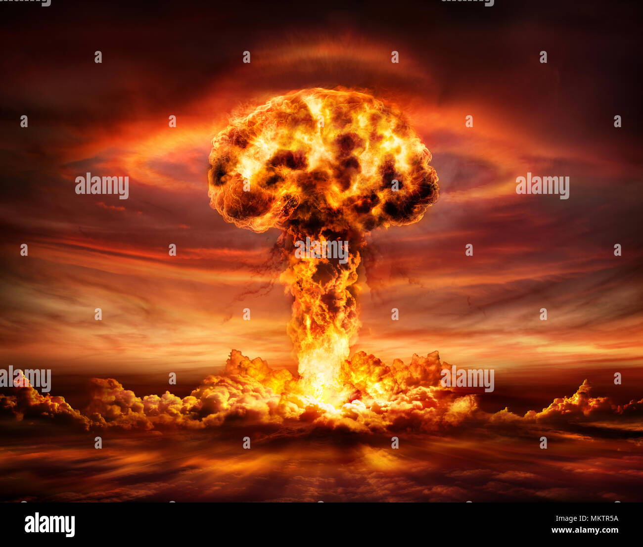 Bomba nucleare esplosione - nuvola a fungo Foto Stock