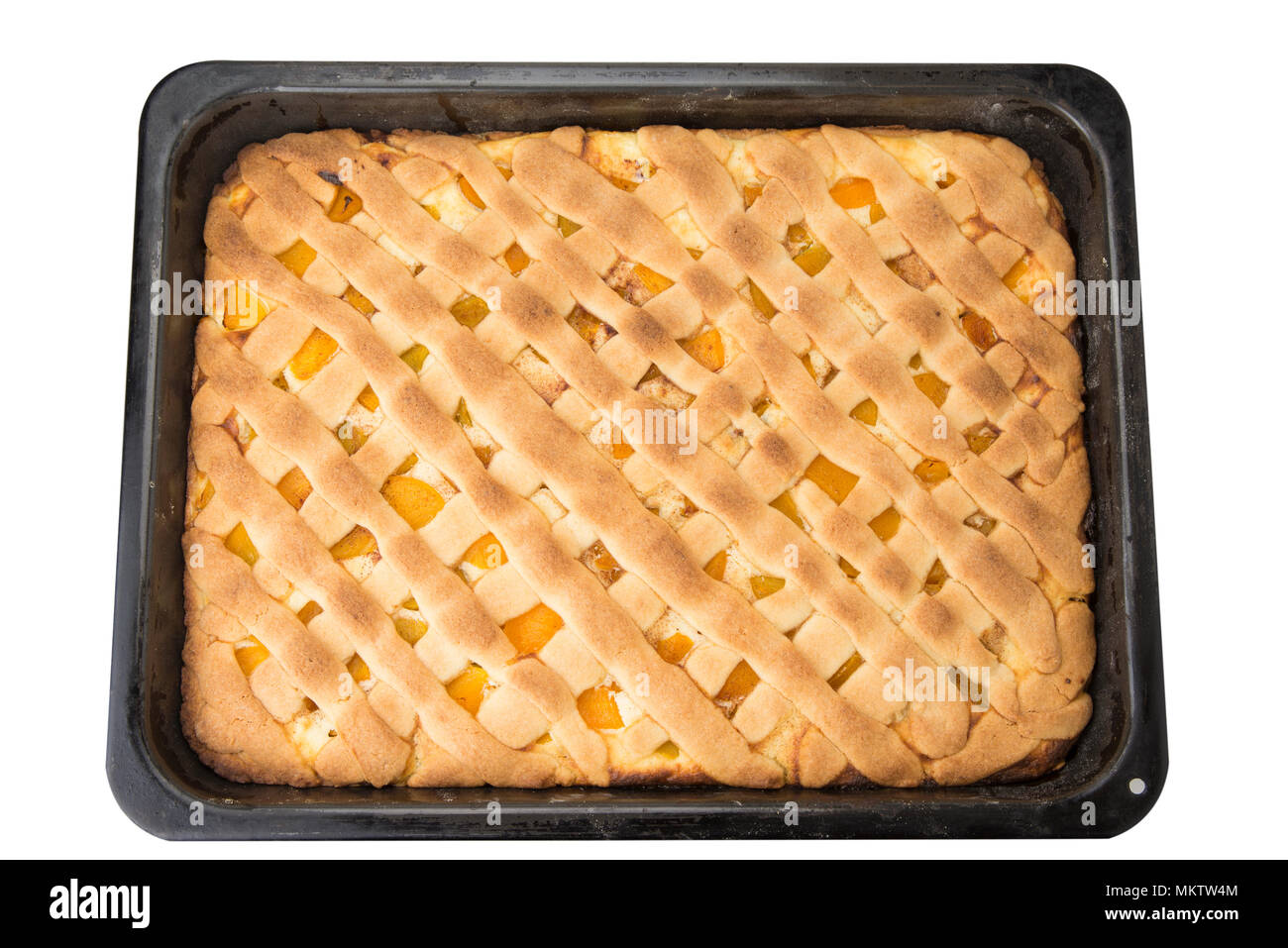 Ricetta tradizionale torta di formaggio sulla teglia da forno Foto stock -  Alamy