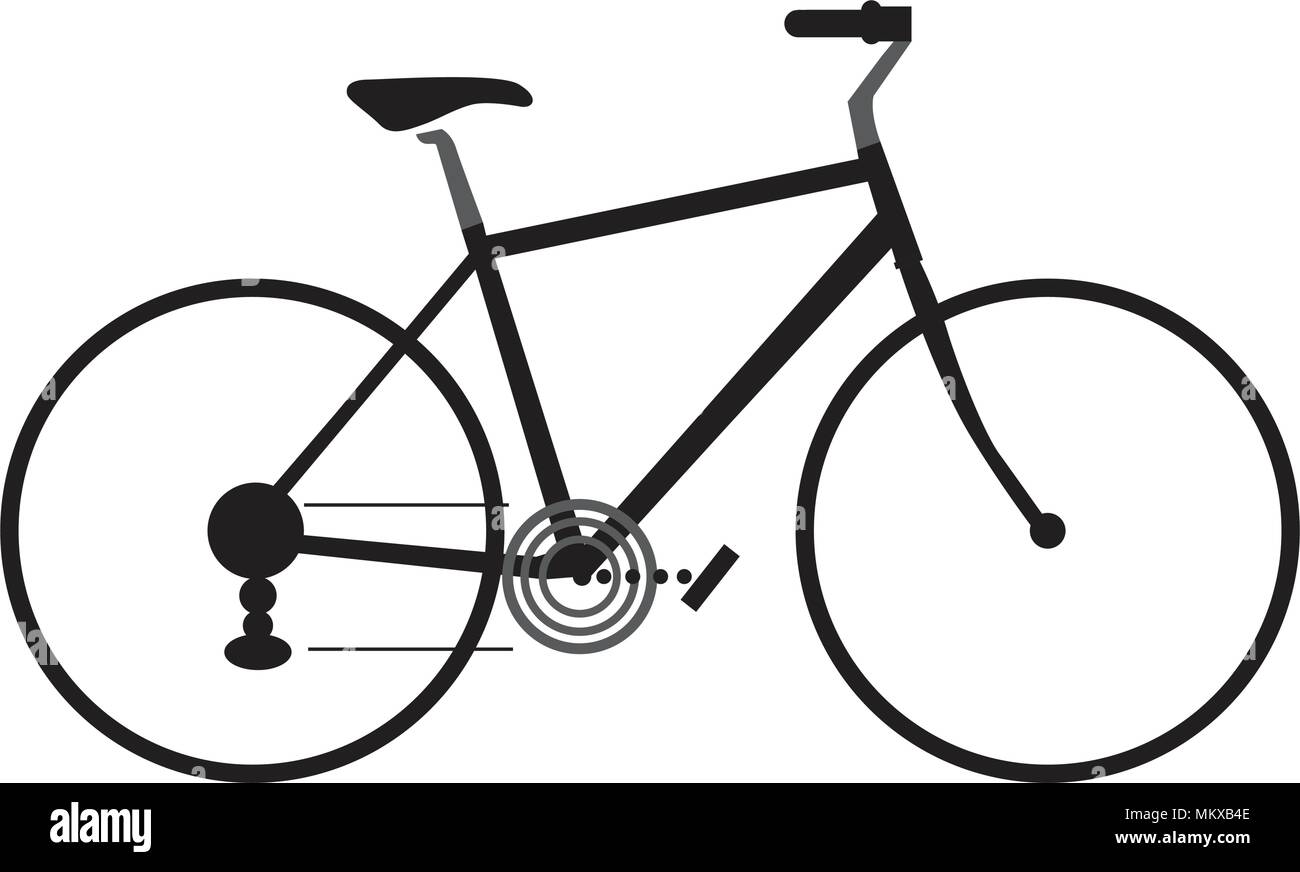 Isolato icona della bicicletta Illustrazione Vettoriale