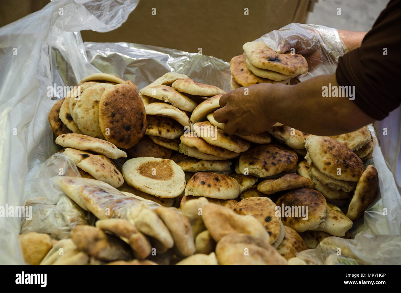 Cucina peruviana: Pan serrano o pane chapla Foto Stock