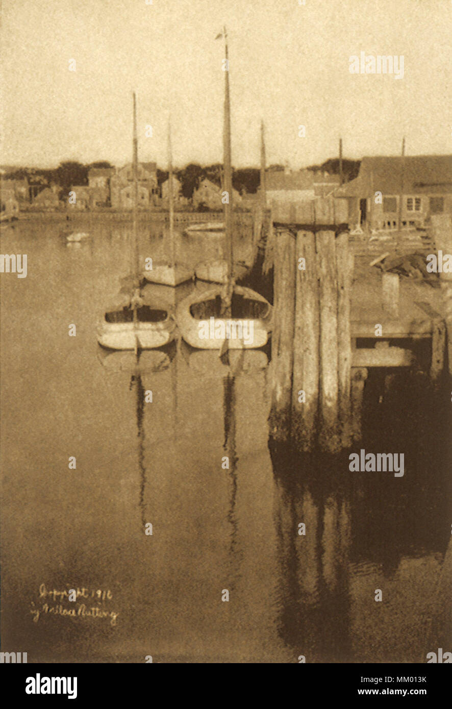 Nantucket Docks. Nantucket. 1920 Foto Stock