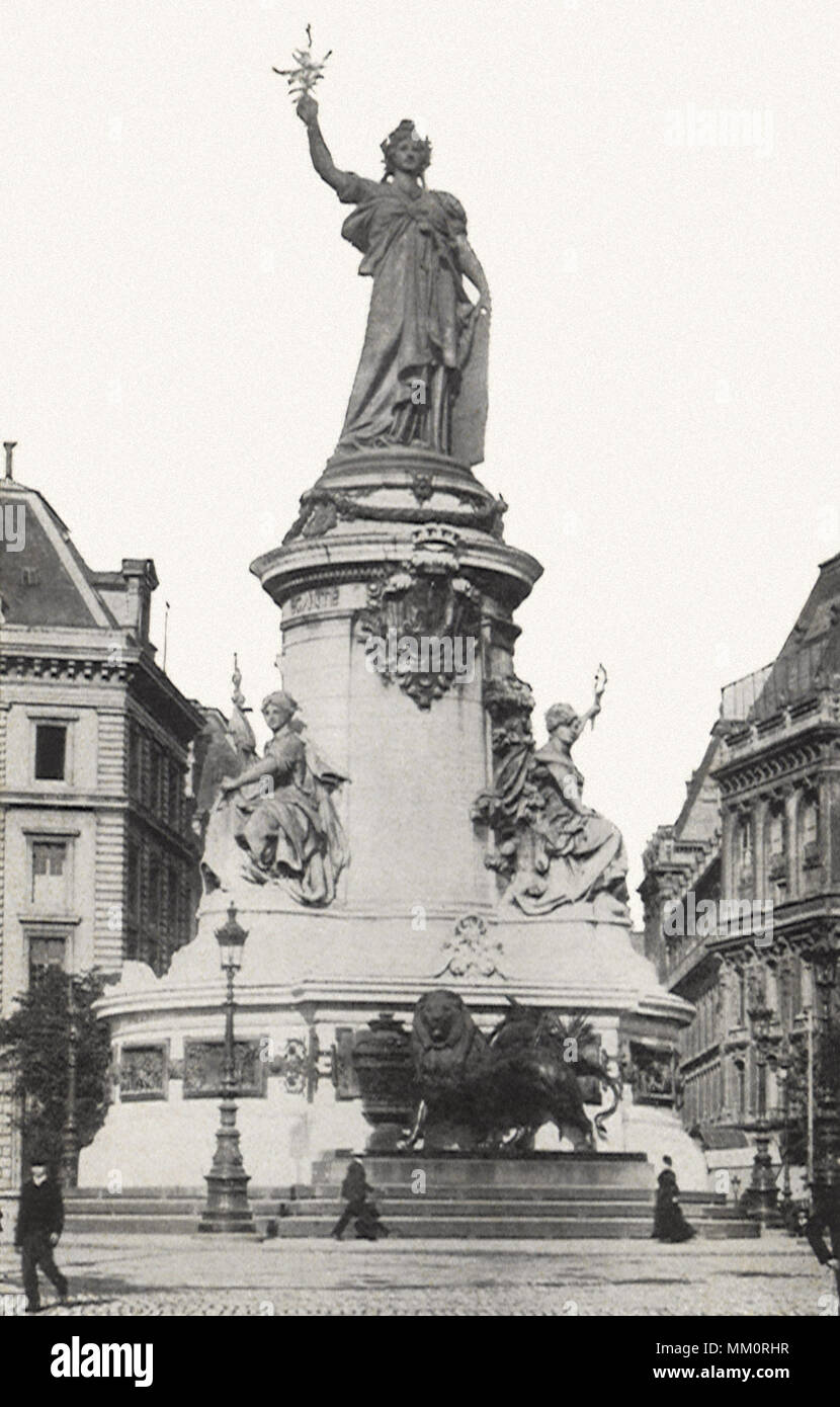 Statua della repubblica. Parigi. 1915 Foto Stock
