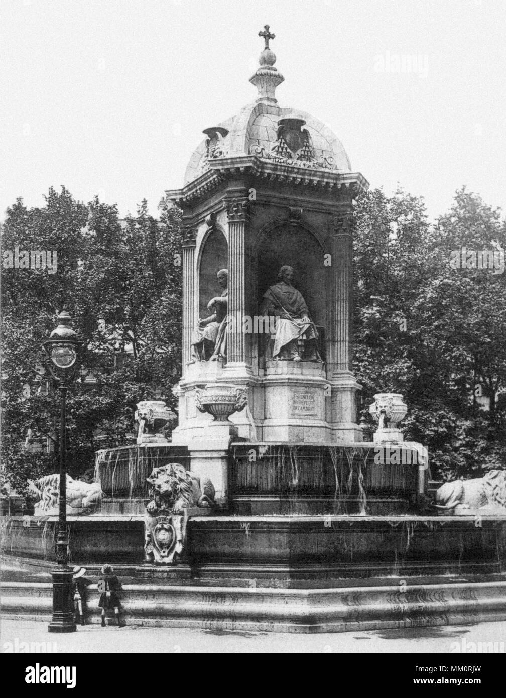 Saint Sulpice Fontana. Parigi. 1915 Foto Stock