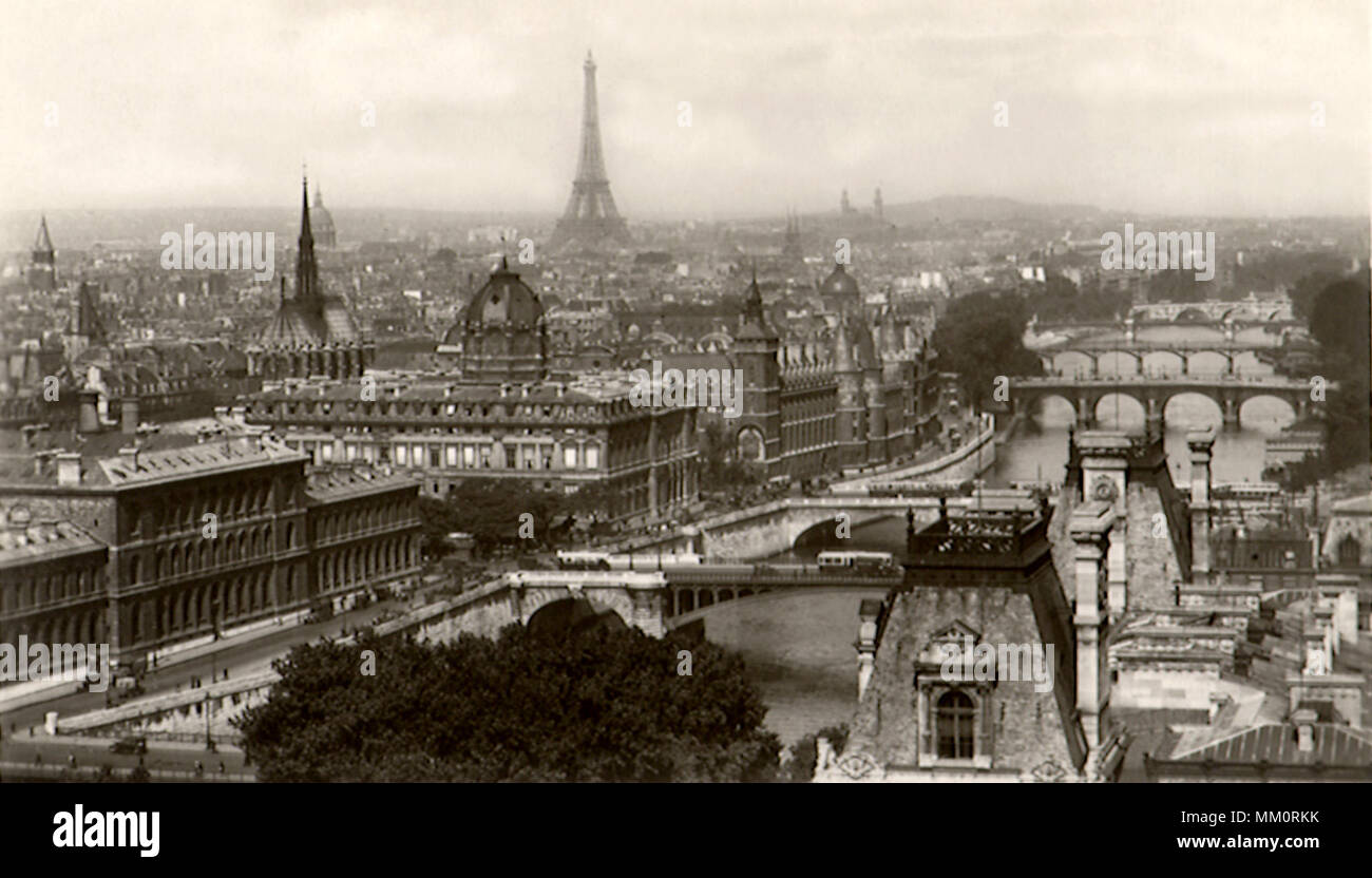 Vista dei Sette Ponti. Parigi. 1950 Foto Stock