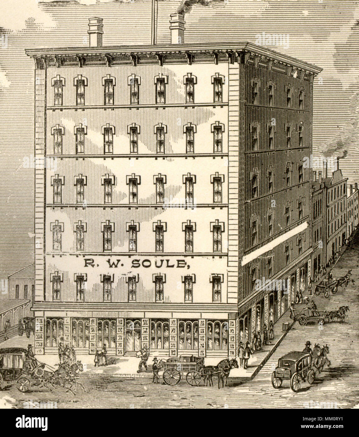 R. W. Soule arredamento negozio. Augusta. 1880 Foto Stock