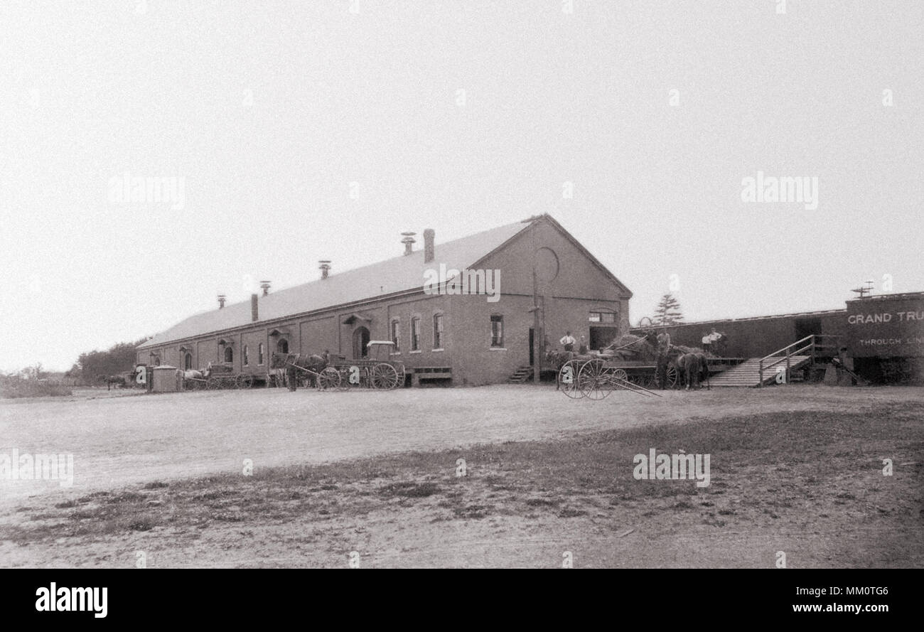 Boston & Maine merci ferroviario deposito. Dover. 1898 Foto Stock