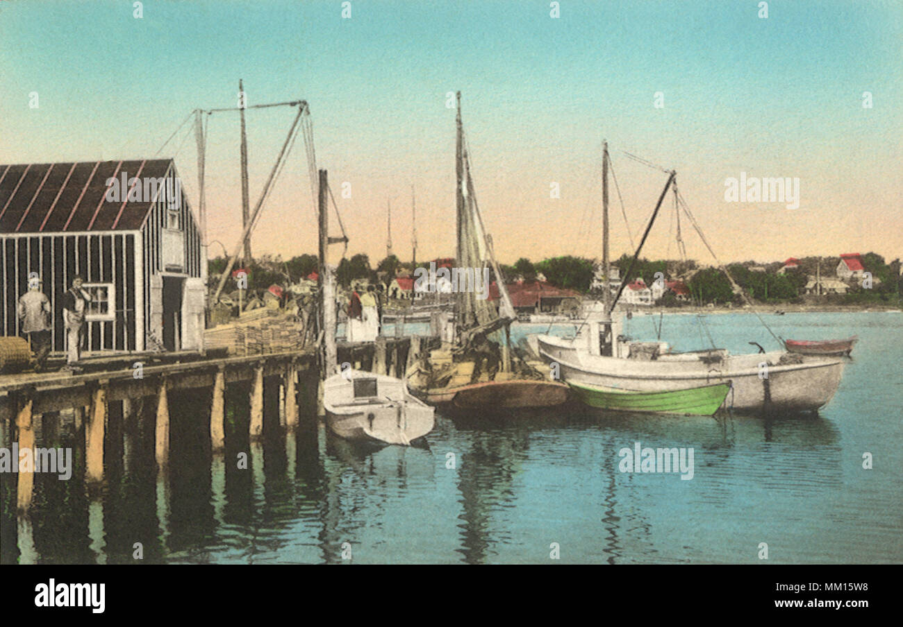 Barche da pesca. Vineyard Haven. 1930 Foto Stock