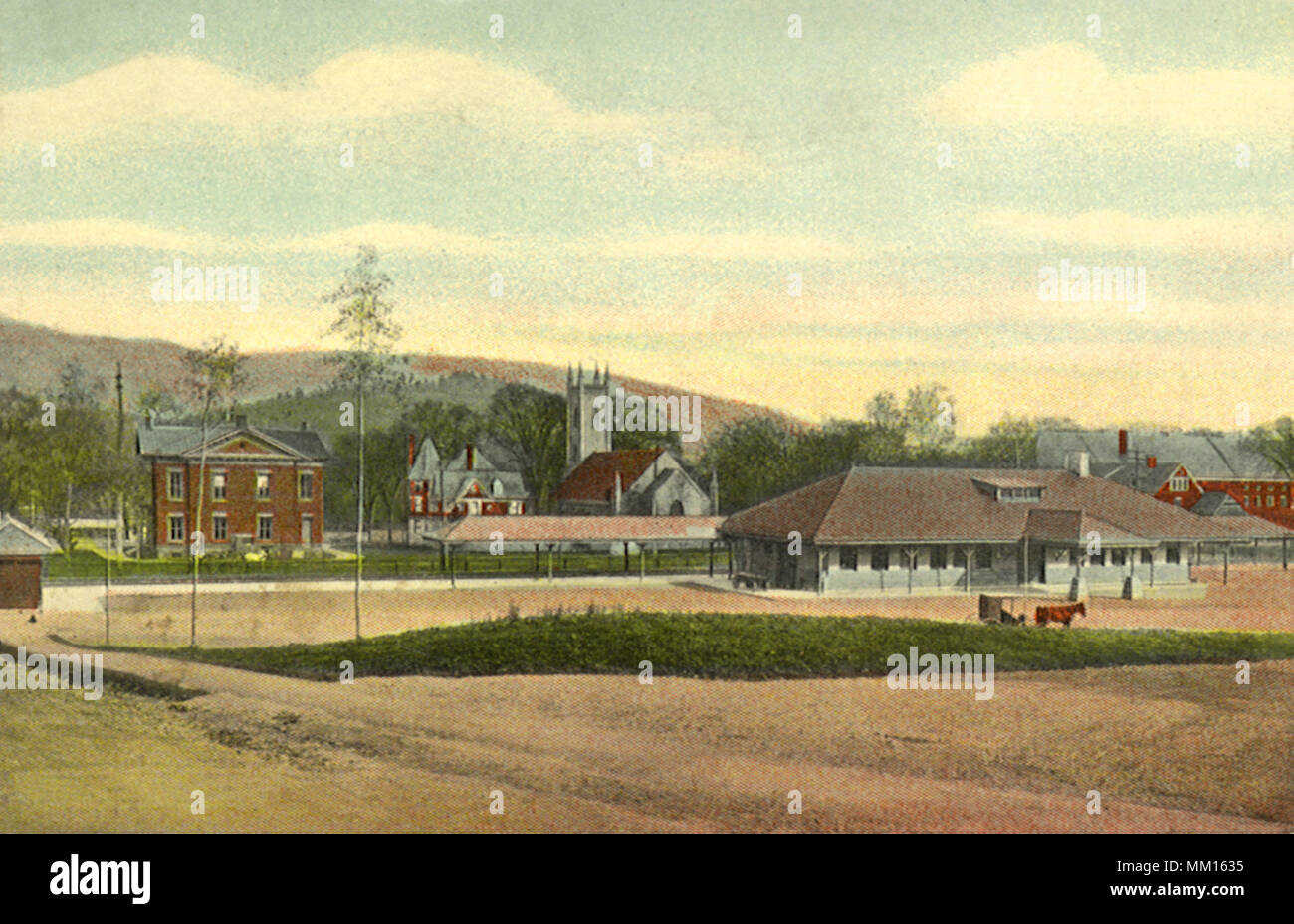 Deposito ferroviario. Great Barrington. 1914 Foto Stock