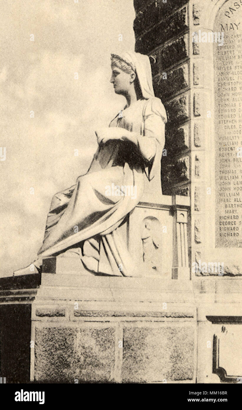 Monumento ai padri. Plymouth. 1910 Foto Stock