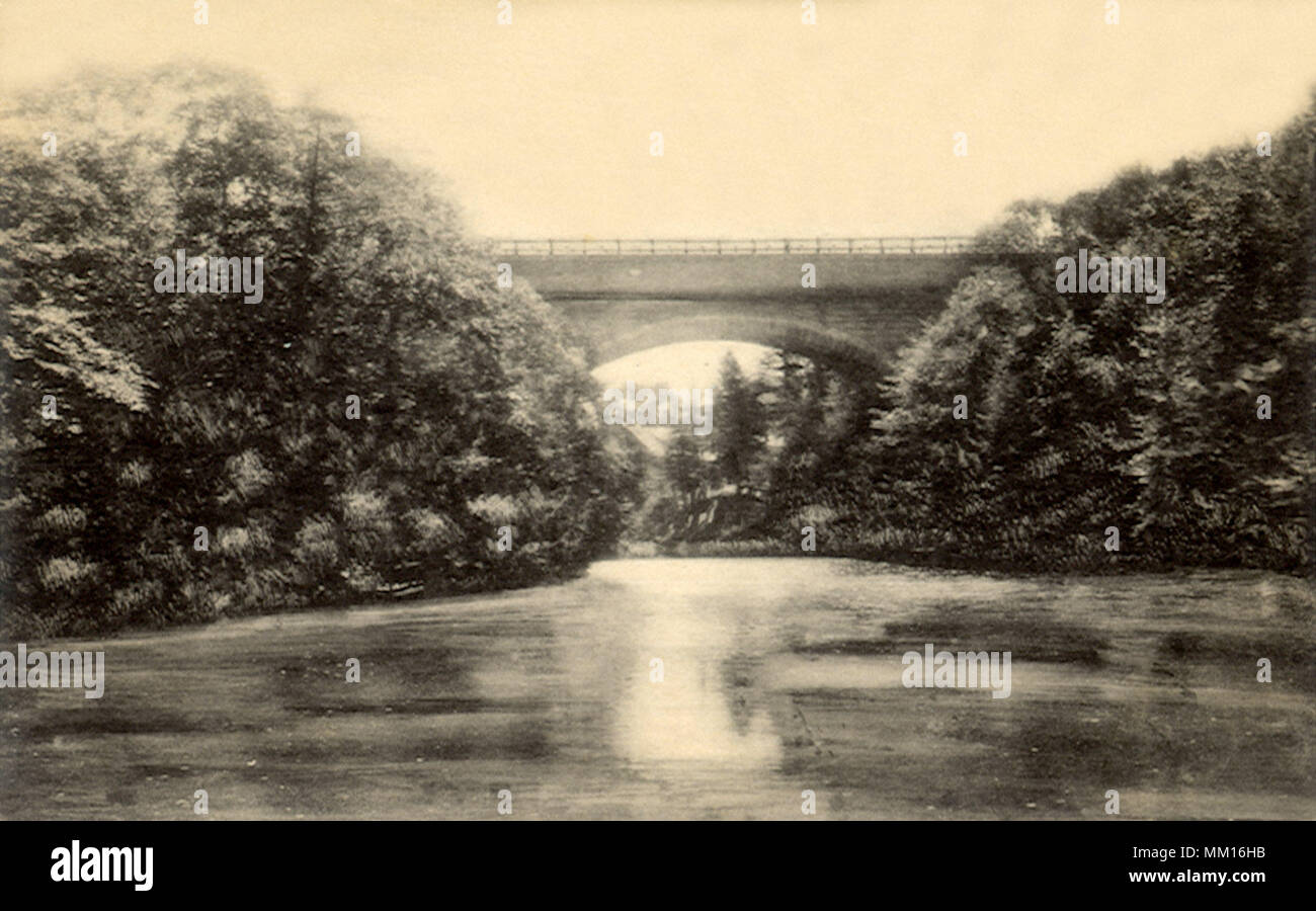 Ponte di Echo. Charles River. Waban. 1930 Foto Stock