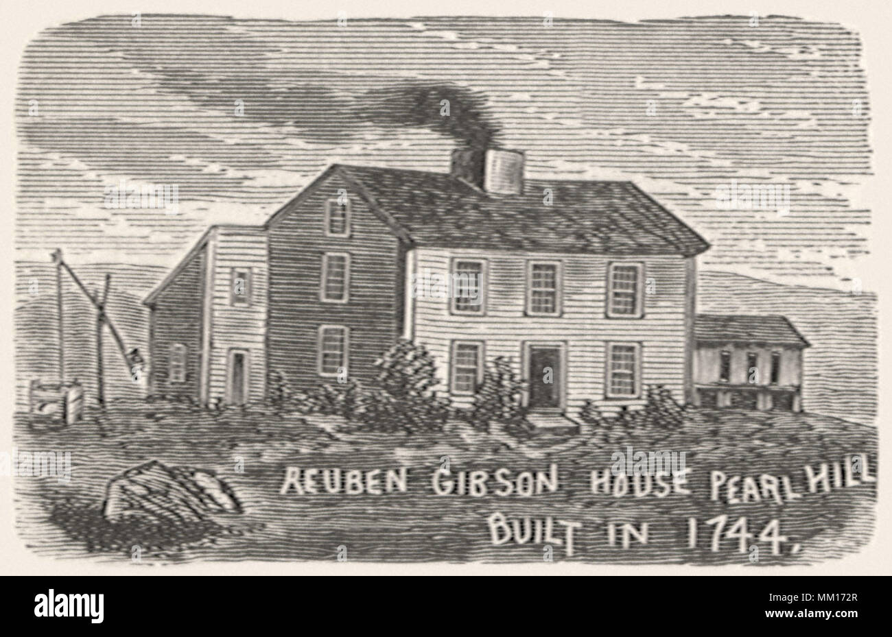Ruben Gibson House. Fitchburg. 1744 Foto Stock