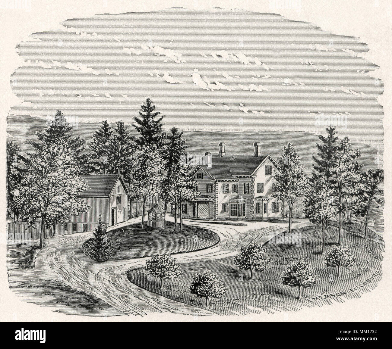 Charles Mason Residence. Fitchburg. 1872 Foto Stock