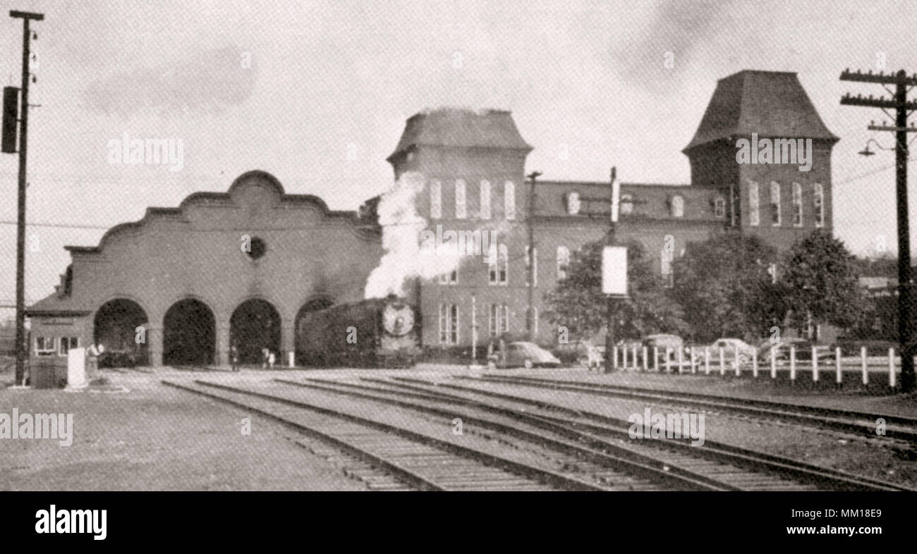Trainshed ferroviaria. Saint Albans. 1960 Foto Stock