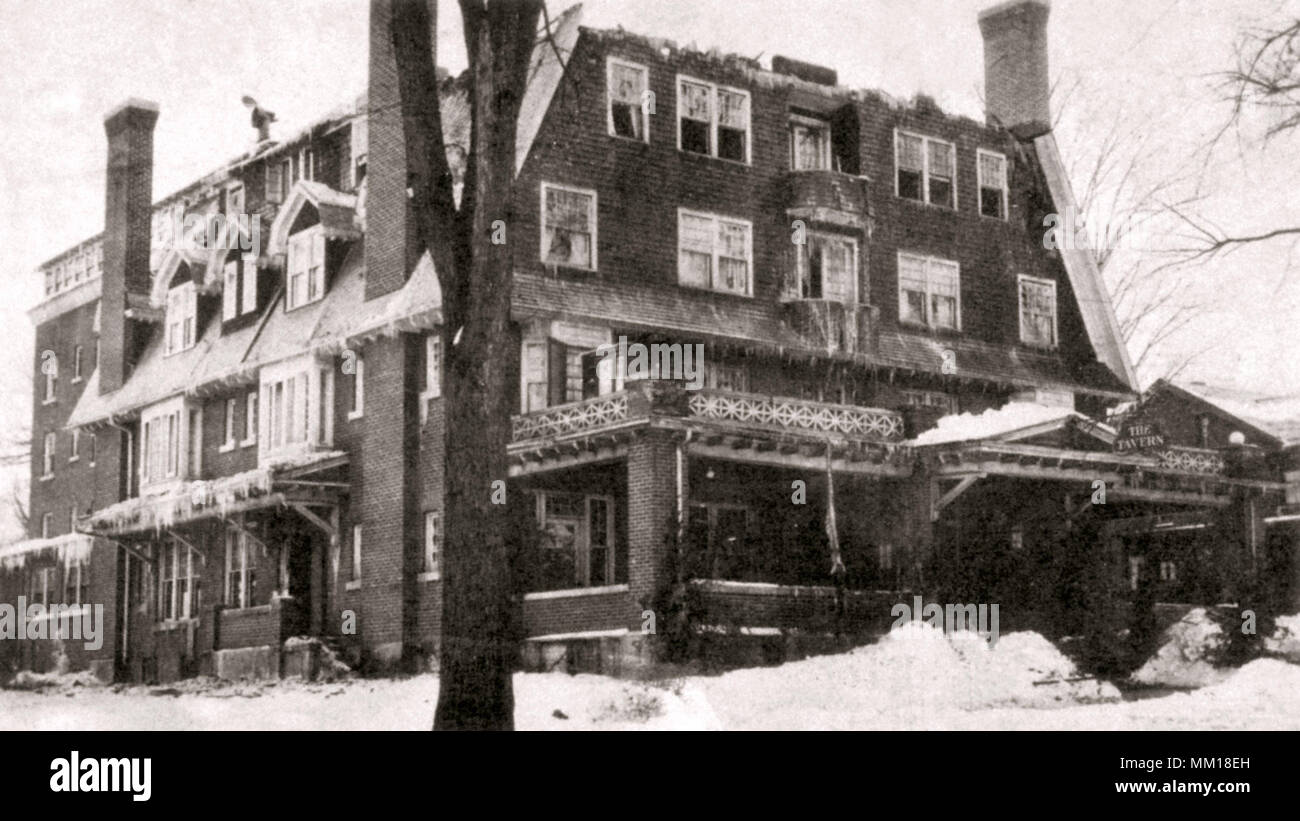 Taverna dopo l incendio di Saint Albans. 1924 Foto Stock