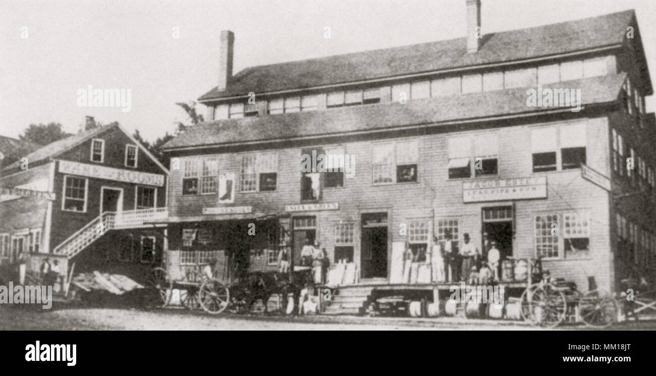 Primo negozio Estey sul Canal Street. Brattleboro. 1856 Foto Stock