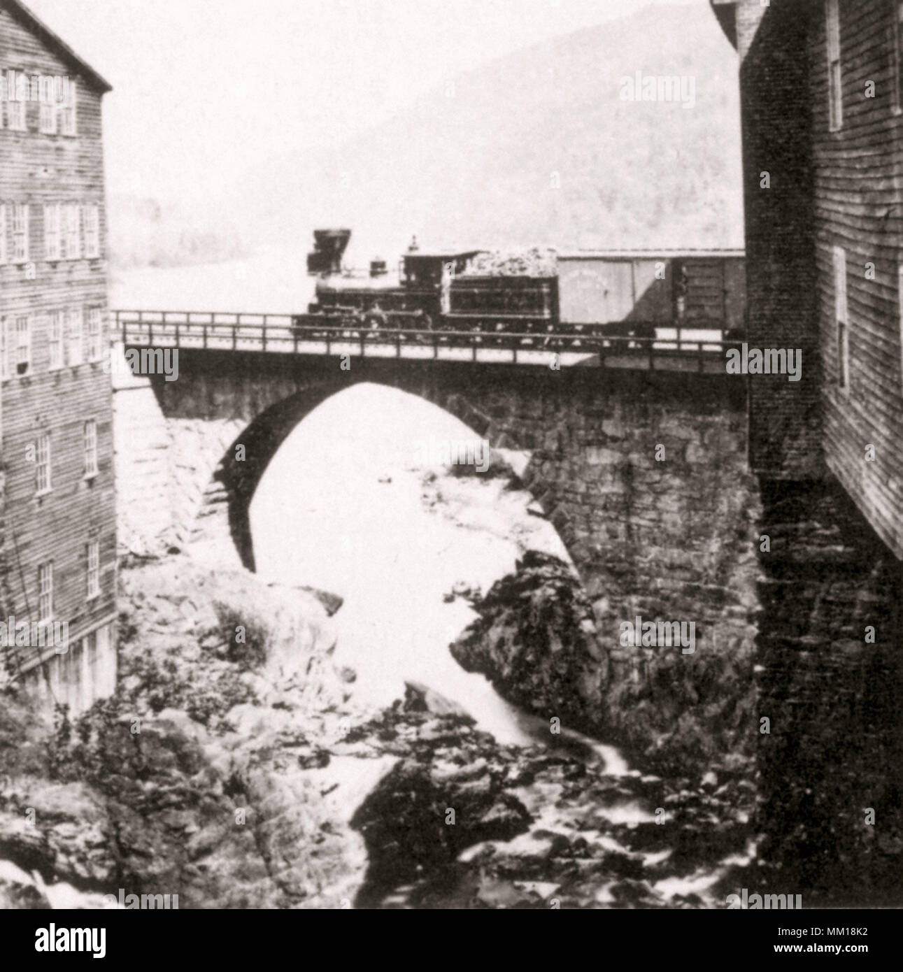 Bocca di Whetstone Brook. Brattleboro. 1880 Foto Stock