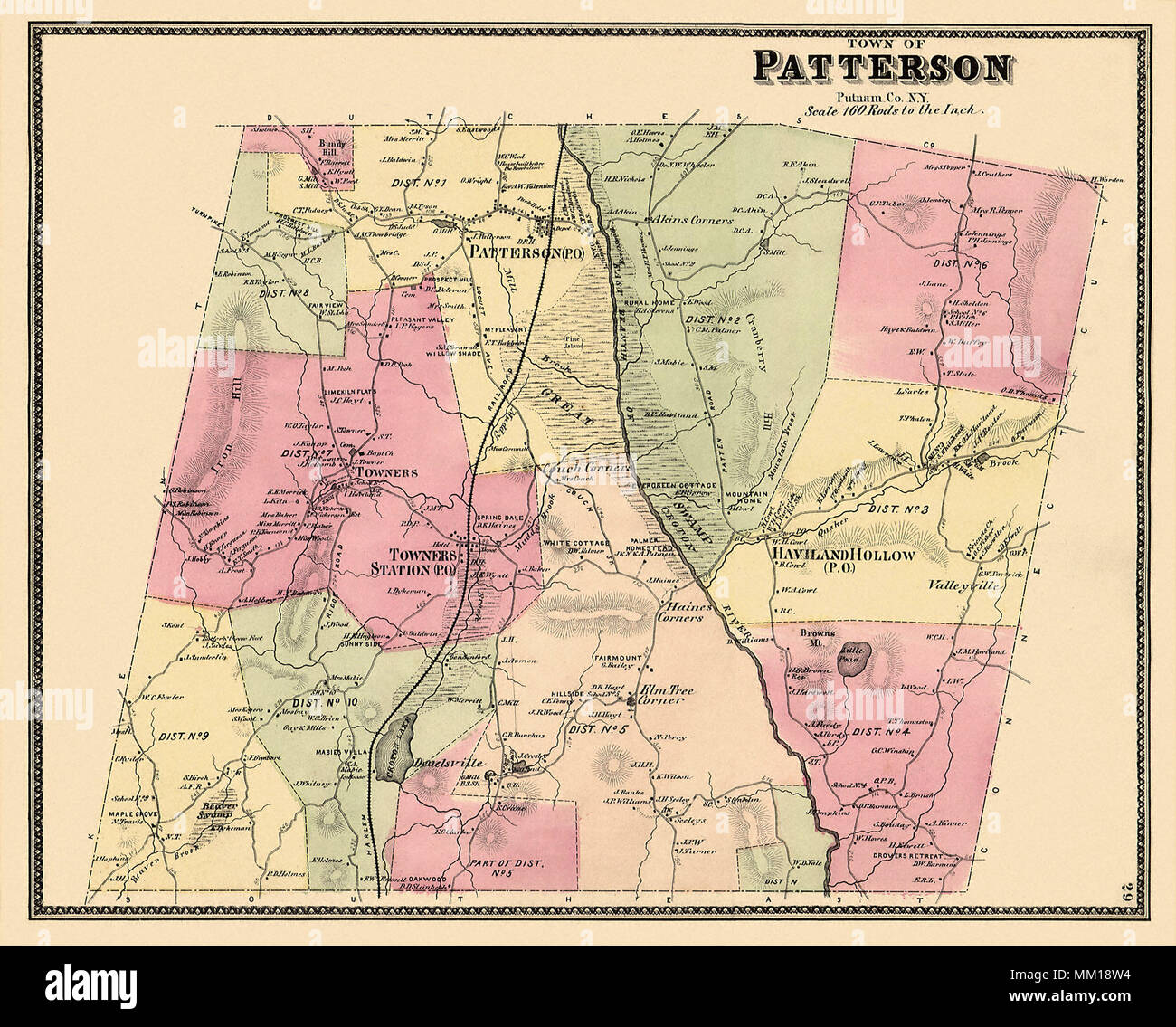 Mappa di Paterson. 1867 Foto Stock