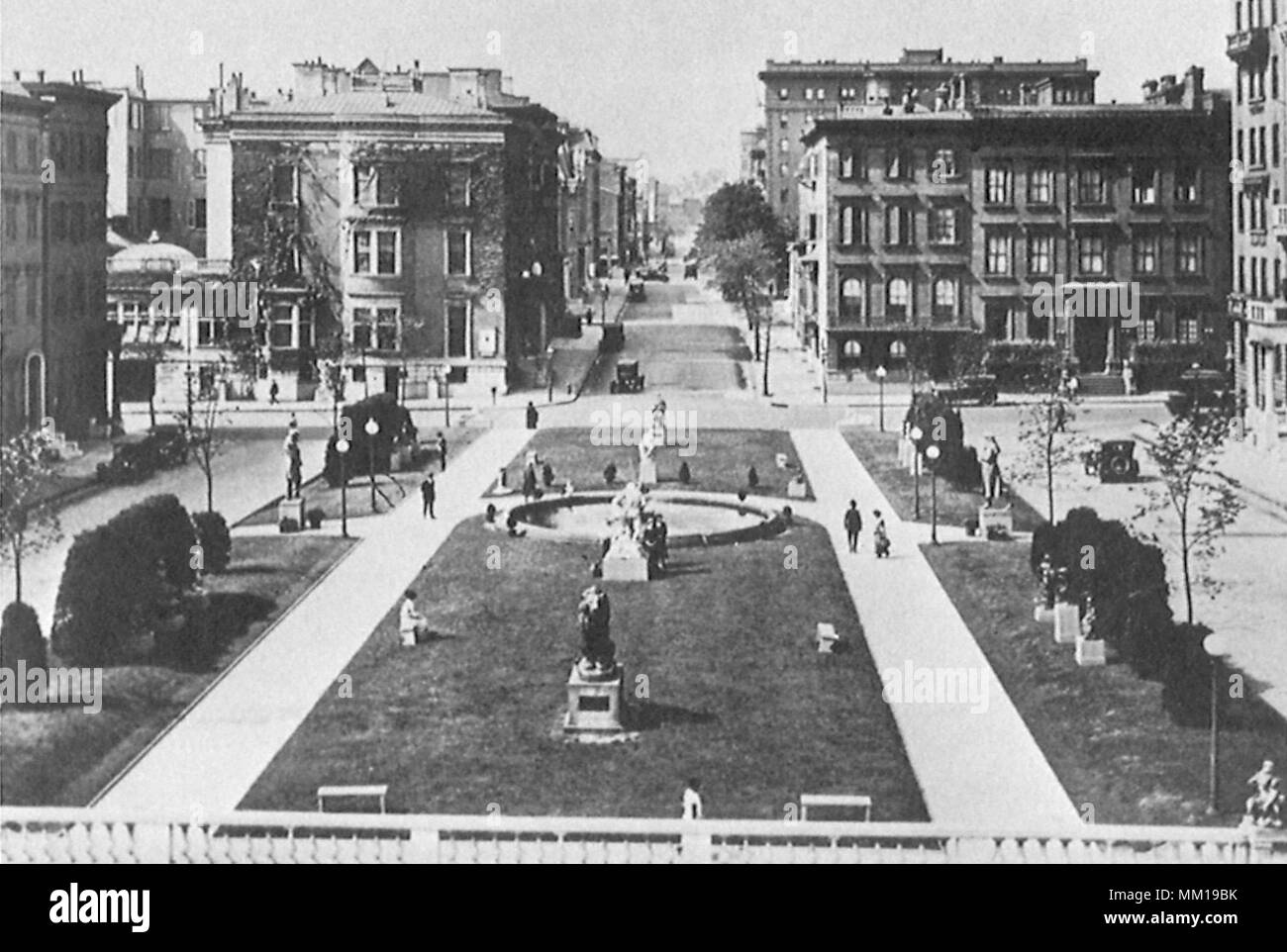 Mount Vernon Place. Baltimora. 1923 Foto Stock