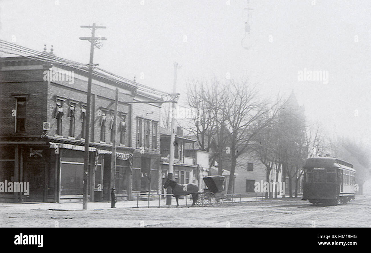 Franklin Street. Richwood. 1910 Foto Stock