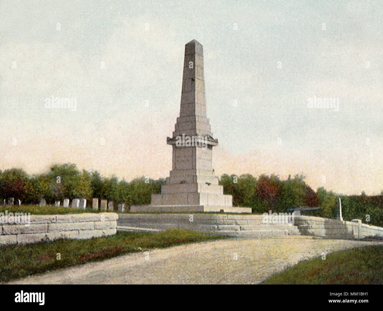 Nathan Hale monumento. Willimantic. 1909 Foto Stock