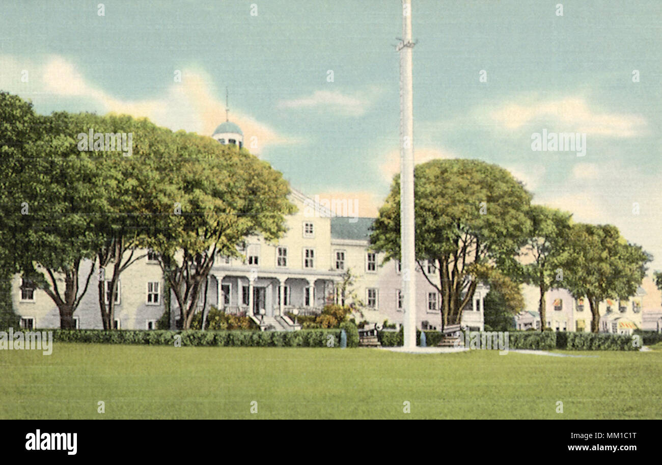Naval Training Station Admn. Edificio. Newport. 1940 Foto Stock