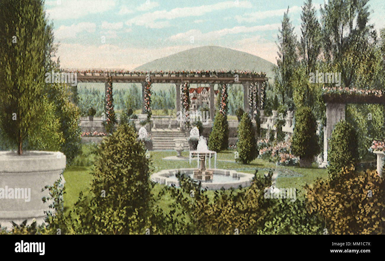 Giardino italiano. Bar Harbor. 1925 Foto Stock