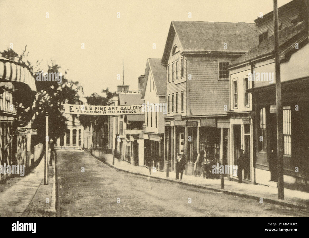 Vista di William Street. New Bedford. 1870 Foto Stock