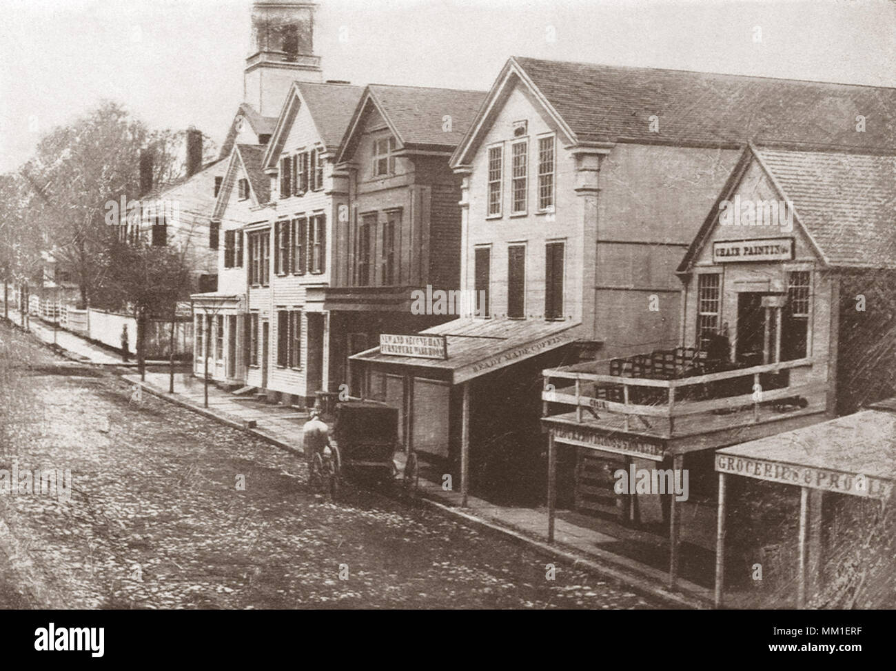 Vista di William Street. New Bedford. 1852 Foto Stock