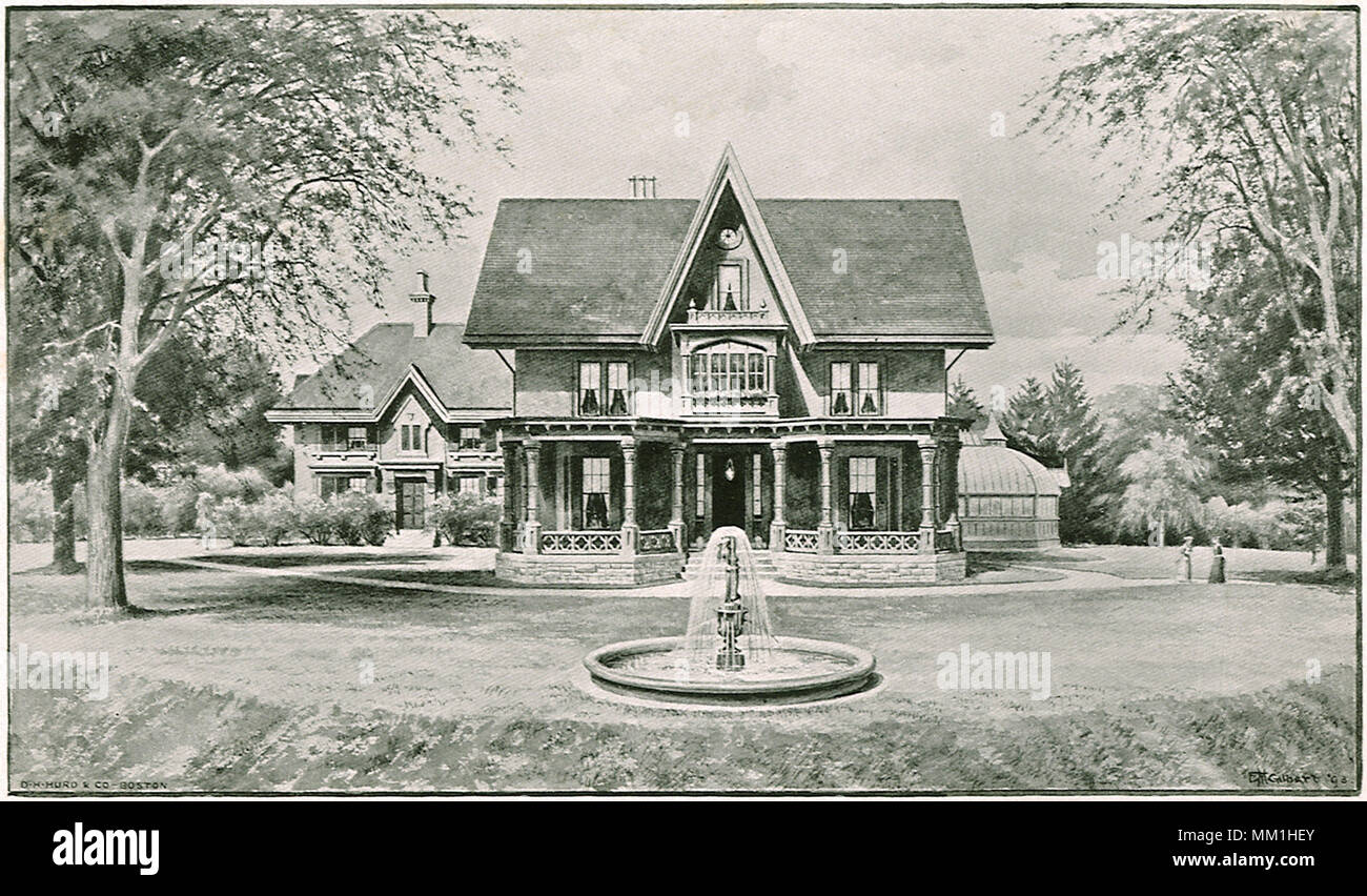Residenza di A. S. Chase. Waterbury. 1893 Foto Stock