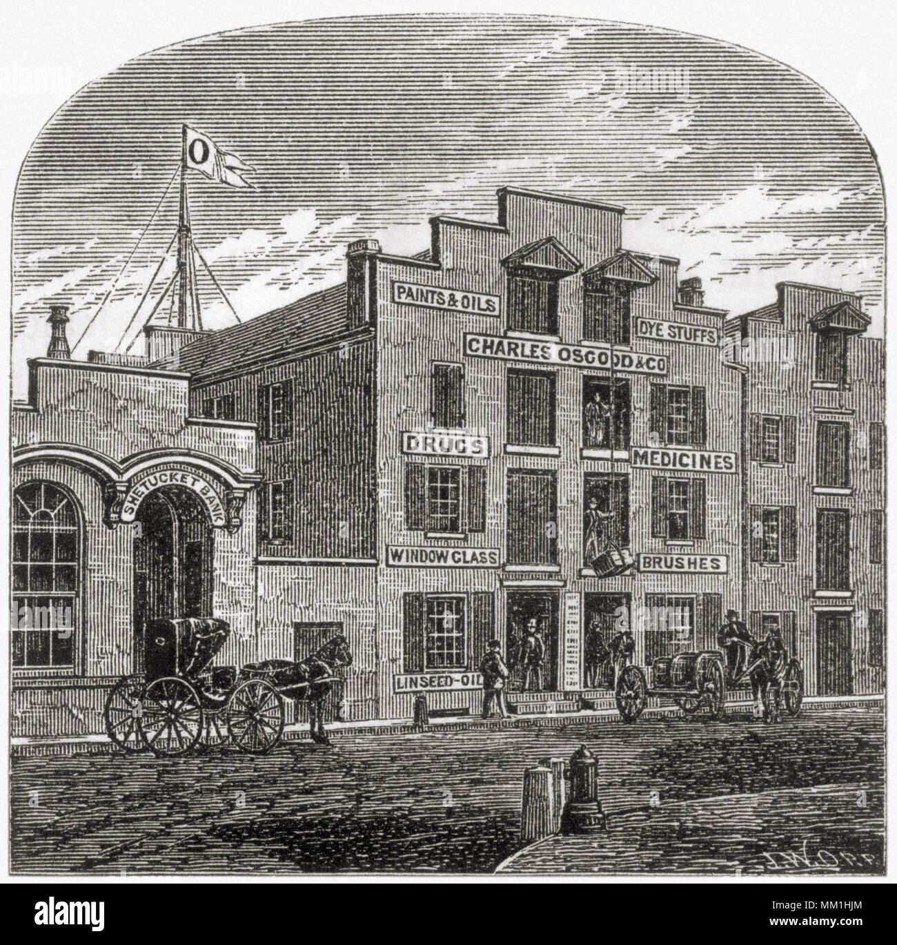 Charles Osgood e società. Norwich. 1878 Foto Stock