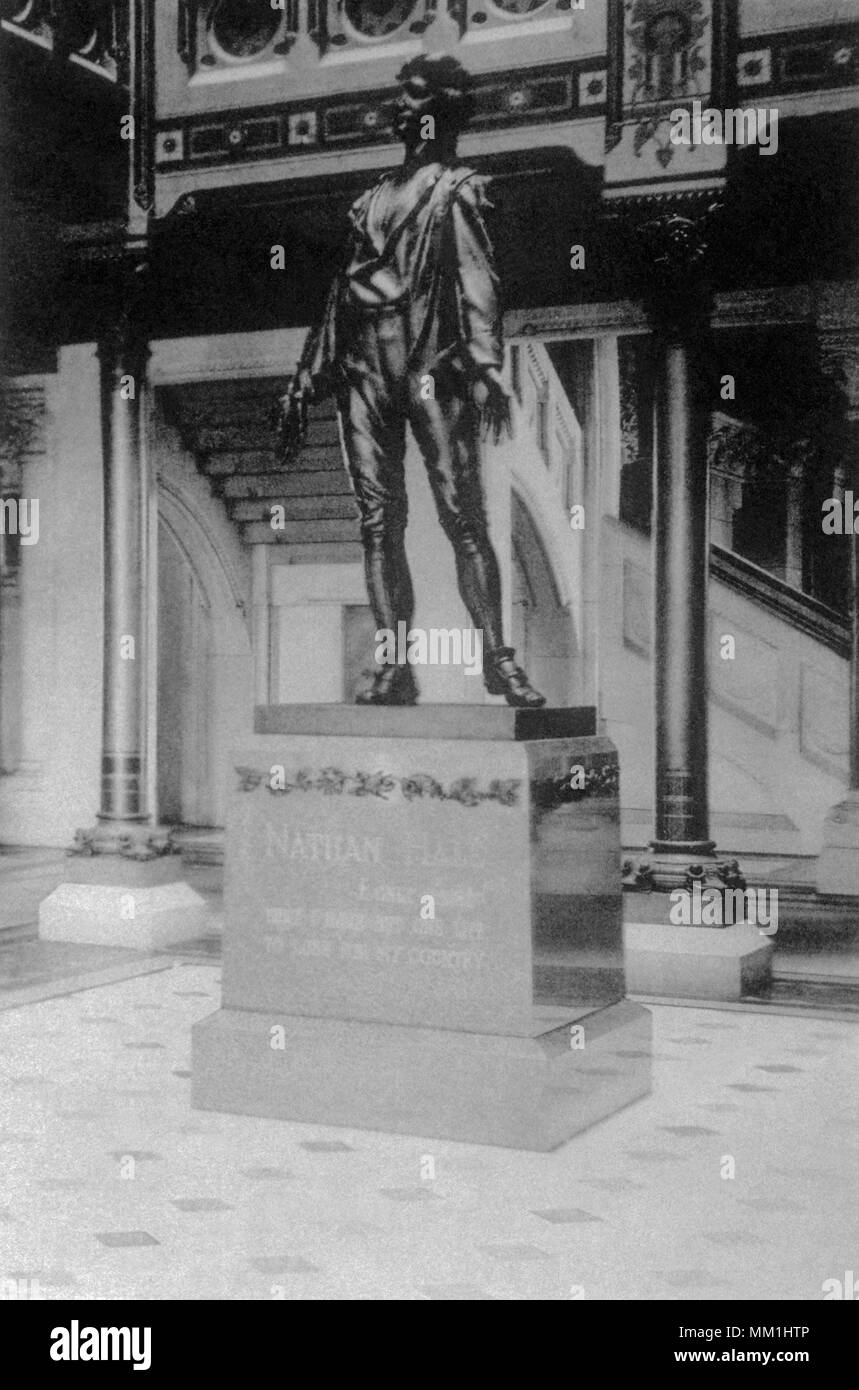 Statua di Nathan Hale. Hartford. 1852 Foto Stock