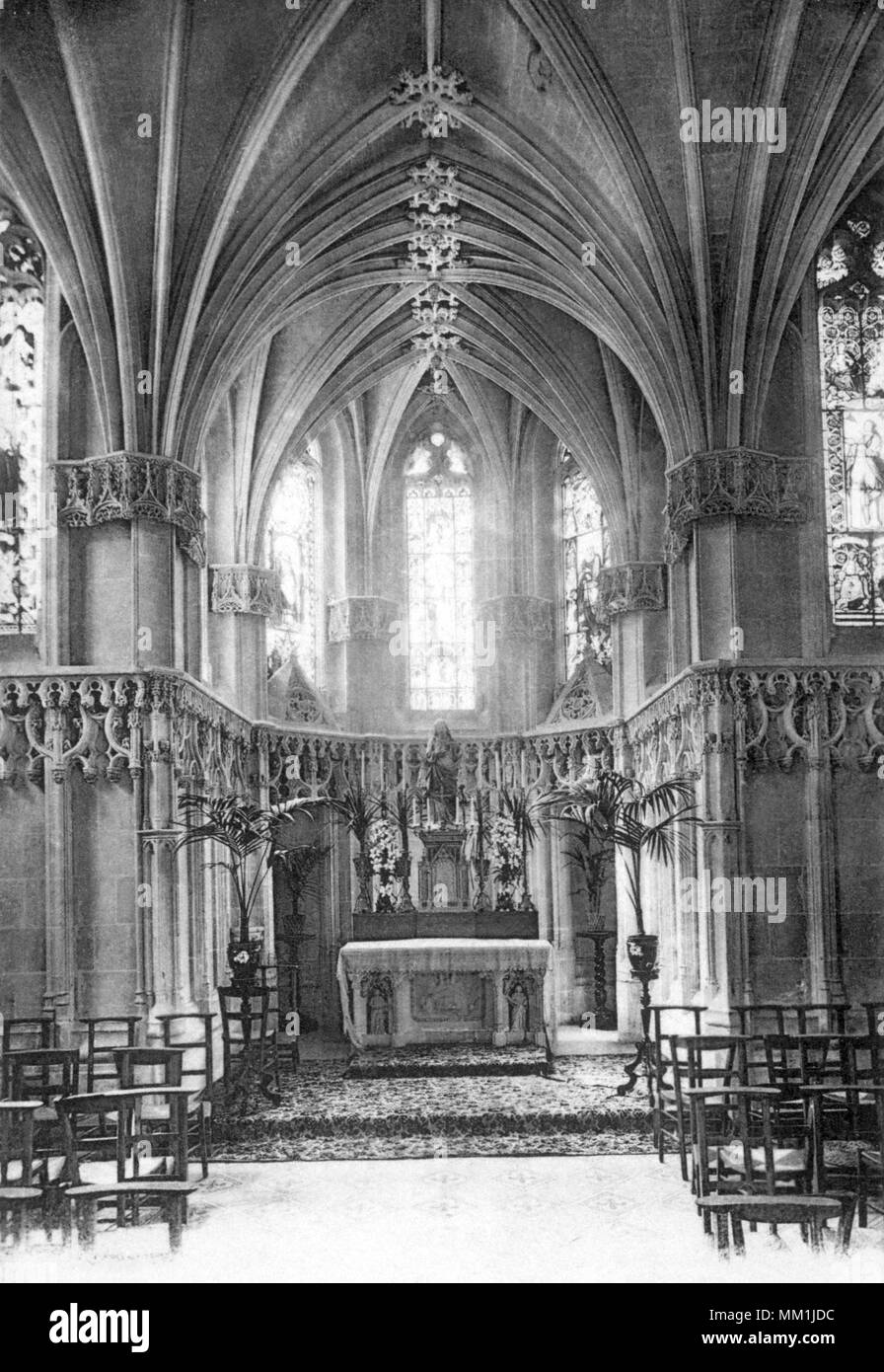 Interno della Cappella del Castello. Amboise. 1910 Foto Stock