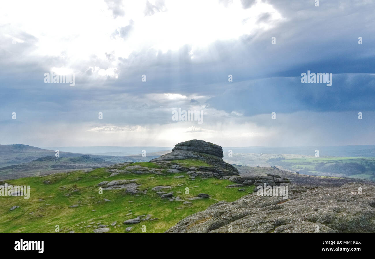 Parco Nazionale di Dartmoor - Storm incoming Foto Stock