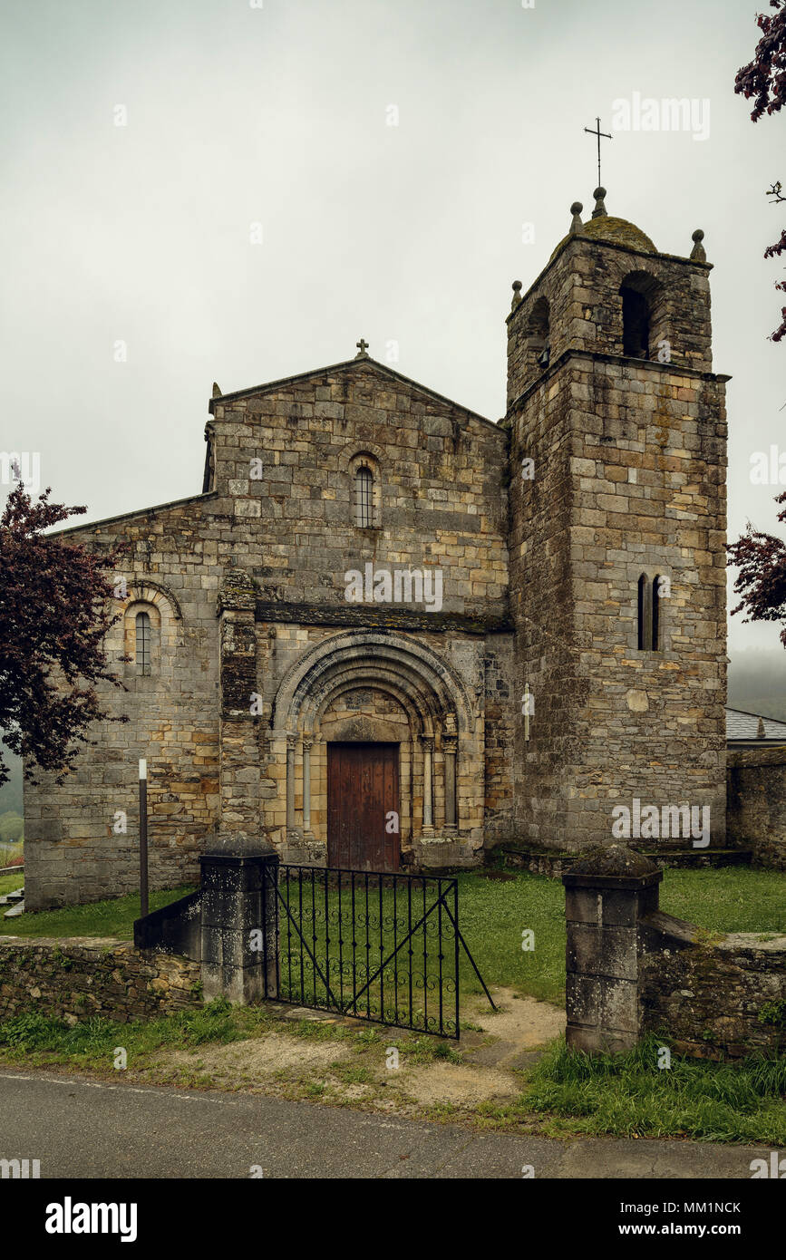 Più antica cattedrale conservati in Spagna e il primo che è stato costruito in Europa meridionale. San Martiño de Mondoñedo, Ria de Foz, Galizia, sesto secolo, tra Foto Stock