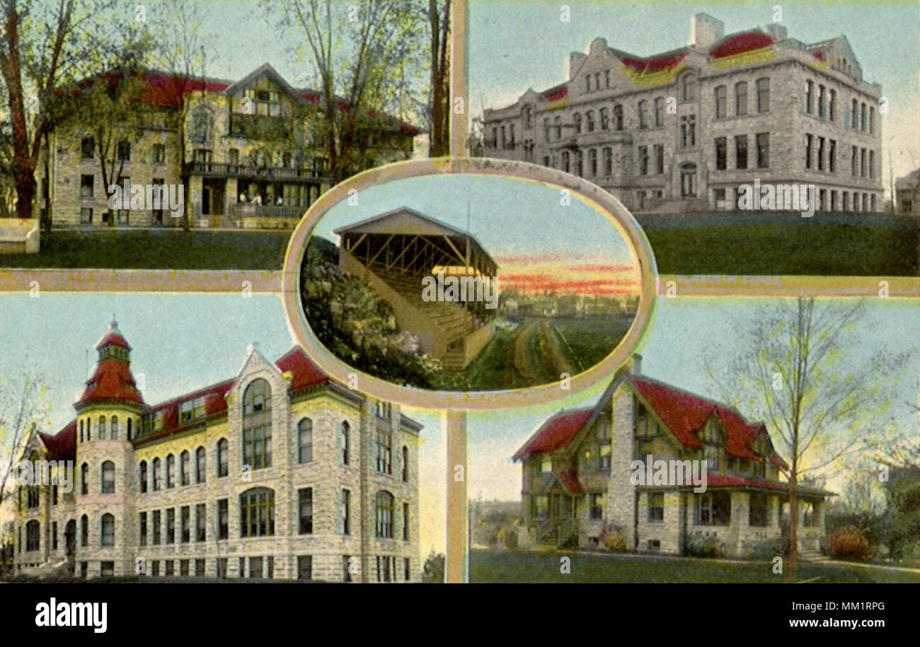 Edifici di Carroll College. Waukesha. 1911 Foto Stock Edifici di Carroll College. Waukesha. 1911 Foto Stock