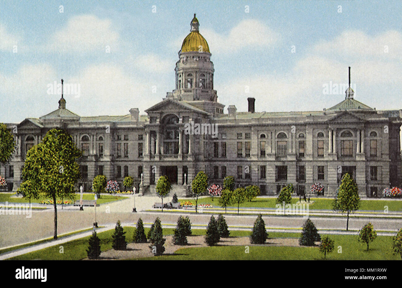 State Capitol Building. Cheyenne. 1930 Foto Stock