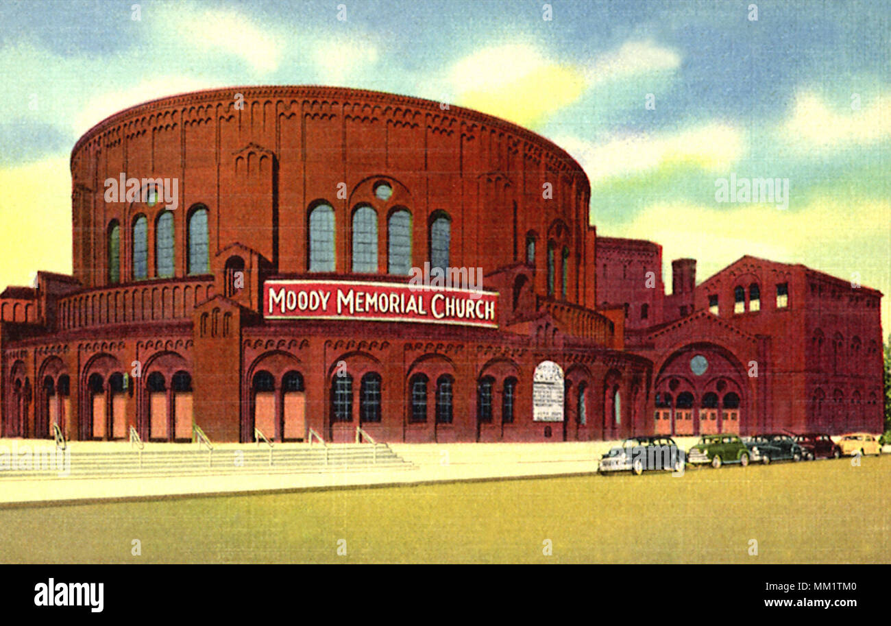 Moody Memorial Church. Chicago. 1940 Foto Stock