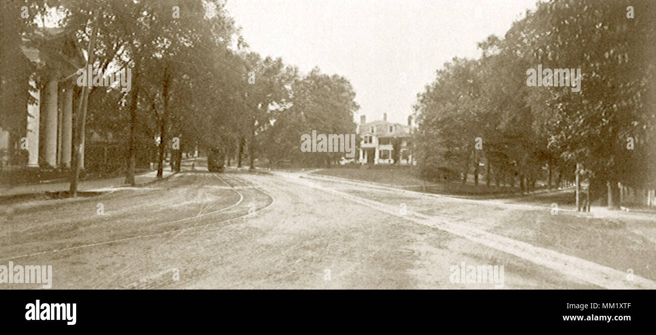 Ampia e strade di Huntington. New London. 1901 Foto Stock