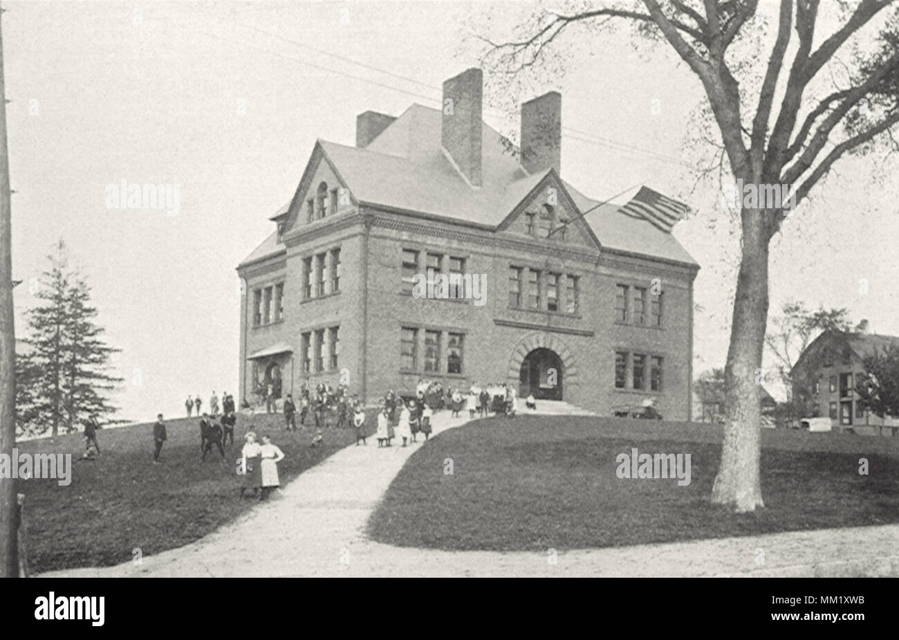 Nathan Hale Gramar scuola. New London. 1901 Foto Stock