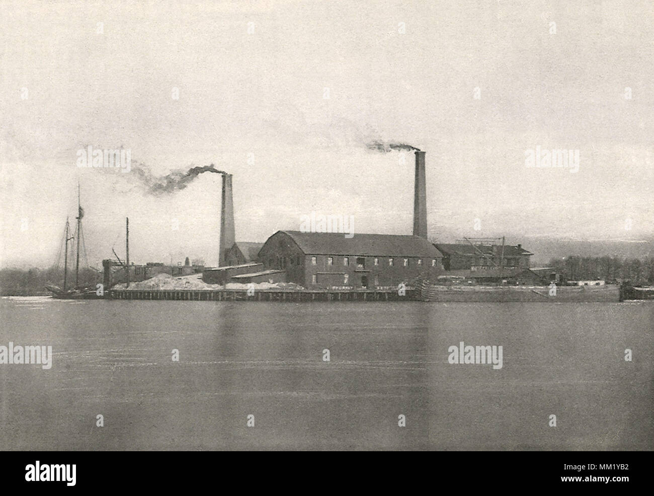 Il Waterside Mulini sulla strada del Pacifico. Stamford. 1892 Foto Stock