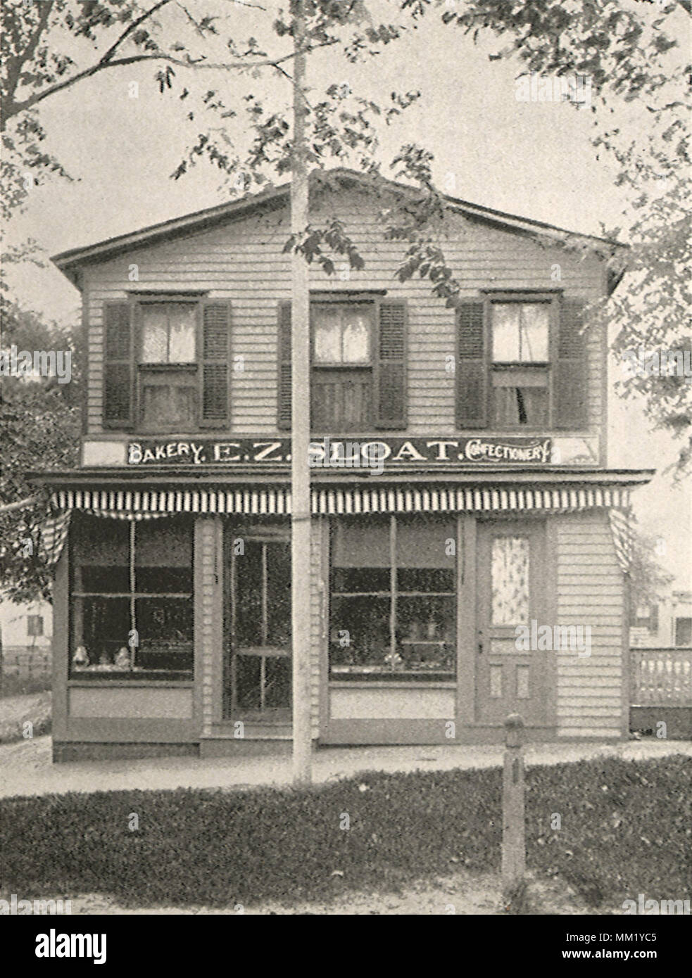 E. Z. Sloat Bakery su Pacific Street. Stamford. 1892 Foto Stock