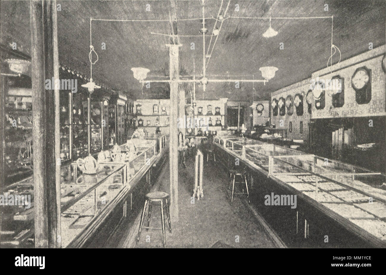 Clasen W. Hoyt's negozio Gioielli. Stamford. 1892 Foto Stock