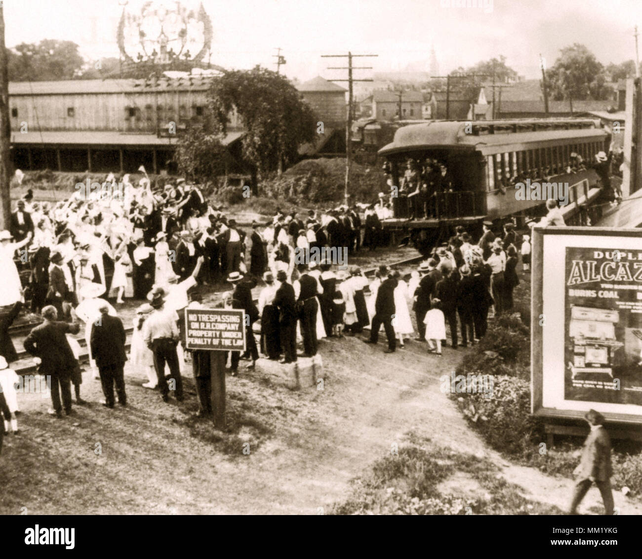 Scena in ferrovia Freight Yard. Danbury. 1913 Foto Stock