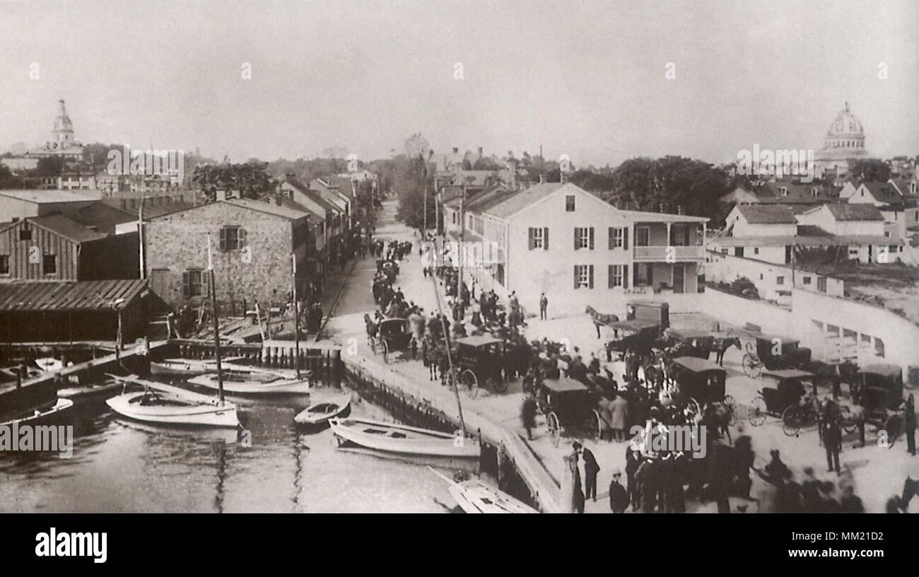 Prince George Street. Annapolis. 1900 Foto Stock