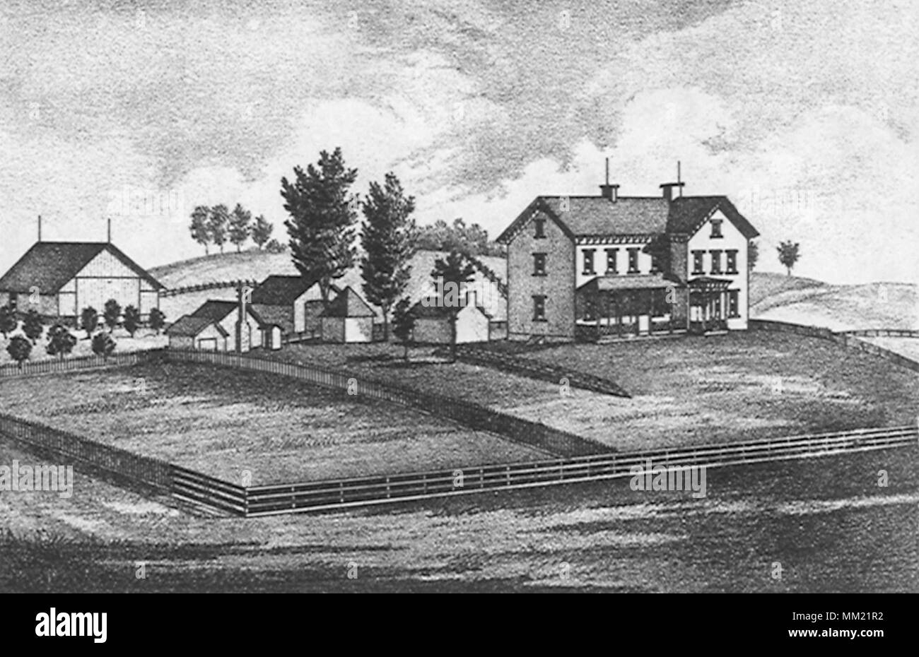 Residenza di John T. Ankeney. Cancellare la molla. 1877 Foto Stock