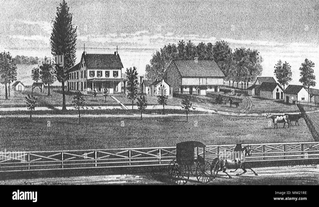 Residence & Farm di D. Gaither Huyett. Cavetown. 1877 Foto Stock