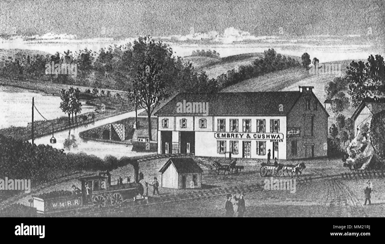 Embrey & Cushwa. Bacino del canale. Williamsport. 1877 Foto Stock